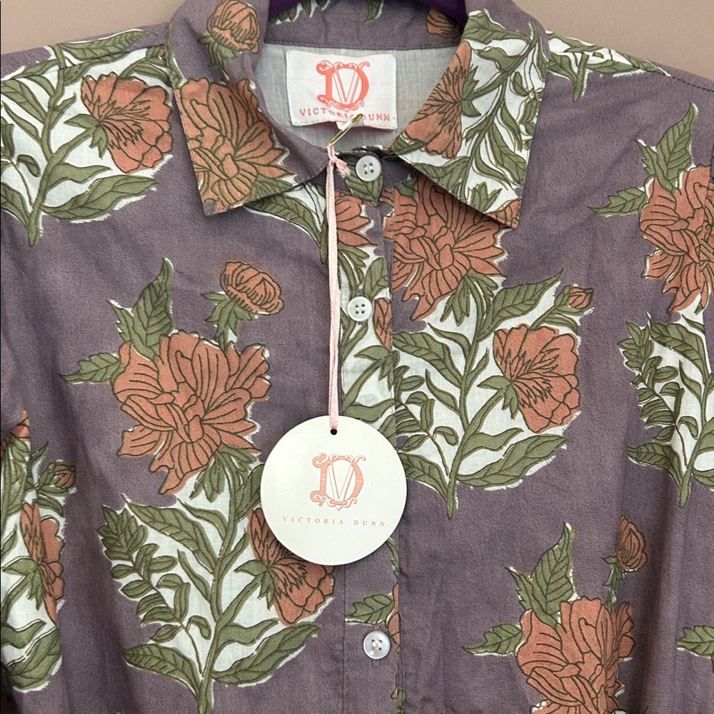 NWT Victoria Dunn Floral Boho Cottagecore Midi Dress Size XS - Picture 10 of 14